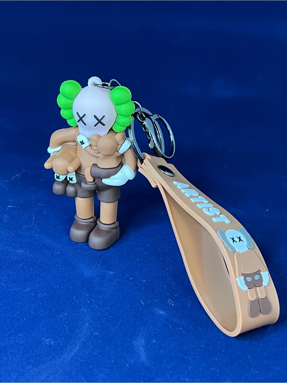 KAWS Brown, Green & White Companion Keychain